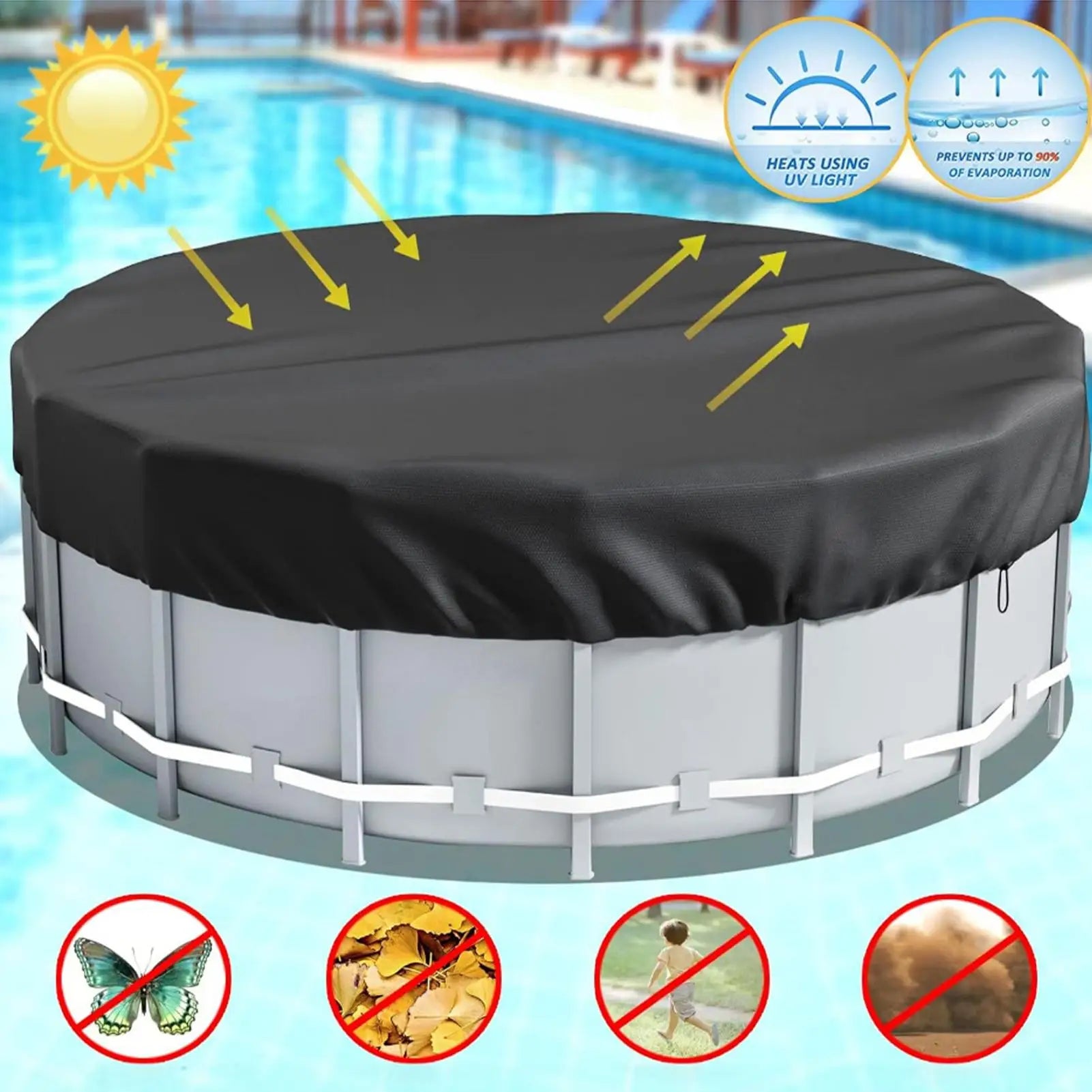 Telo di Copertura per Piscina Rotonda 244 cm