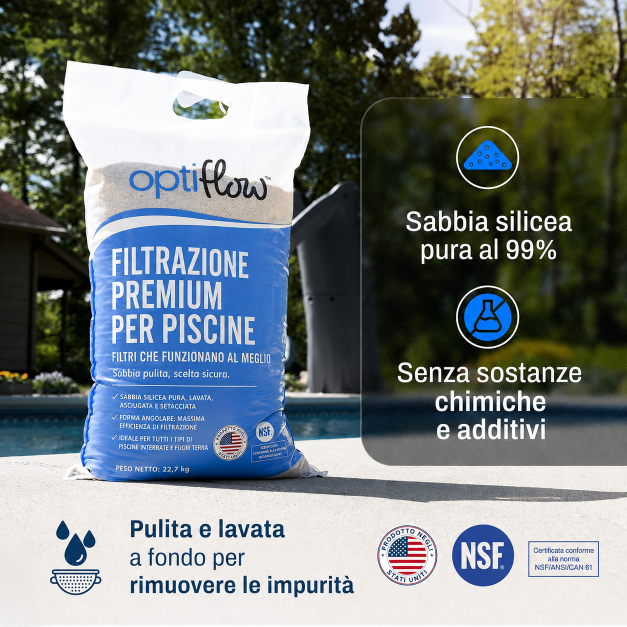 INTEX 26325EH Ultra XTR 488 x 122 cm con pompa a sabbia e sabbia filtrante premium OptiFlow da 22,7 kg