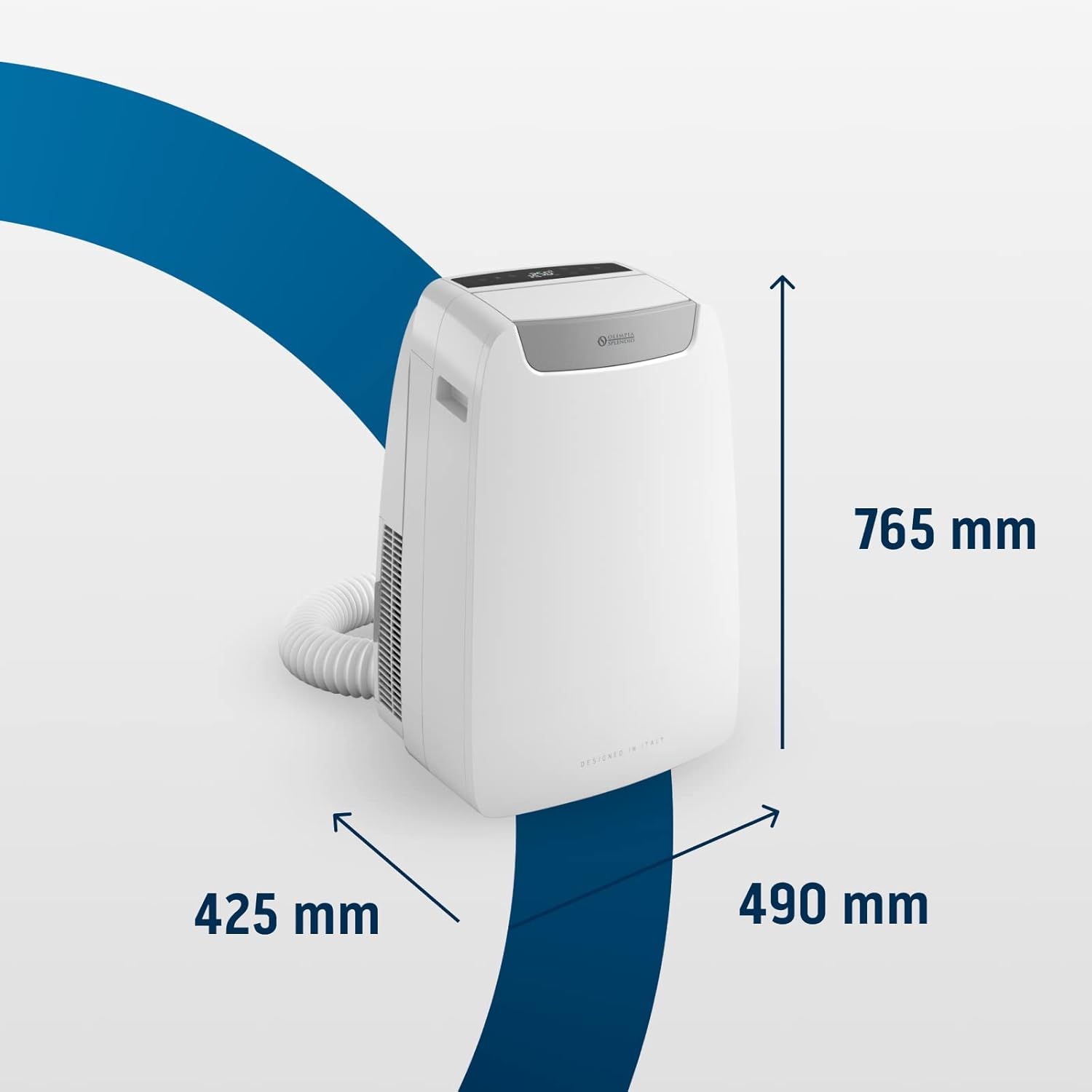 Olimpia Splendid, Dolceclima 14 HP Wifi, Climatizzatore portatile 14.000 BTU/h, classe A, potenza 3,5 kW, funzioni di raffreddamento, deumidificazione e ventilazione, Wifi integrato