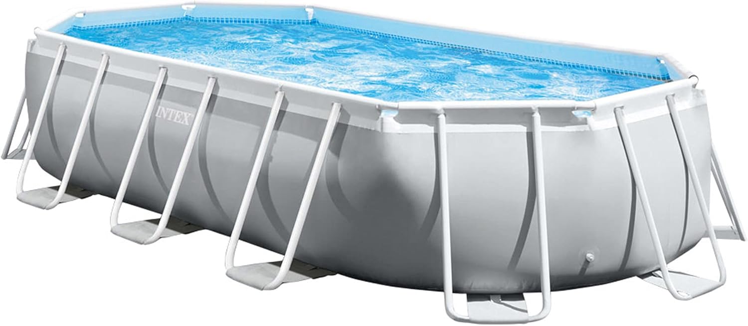 Intex 26796 Piscina Ovale, Grigio, 503 x 274 x 122 cm, 13365 L