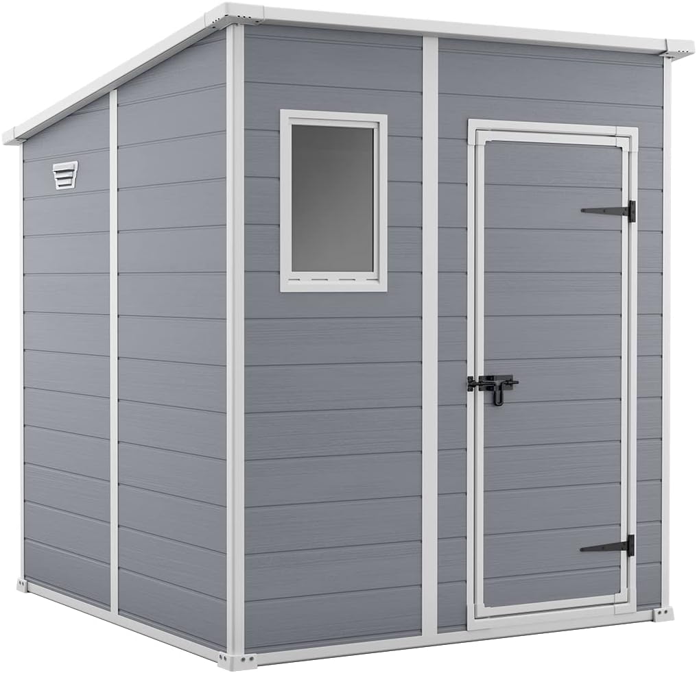 Keter Casetta Manor 4X3 Grigia In Resina Cm 128X94X196 H