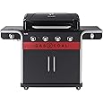 Weber Spirit E-410/4 Burner Gas Grill, Snap-Jet Ignition, Heavy Duty Wheels & Heating Grill, 51 x 46 cm Area Fits Weber Works Side Rails, Black/Silver