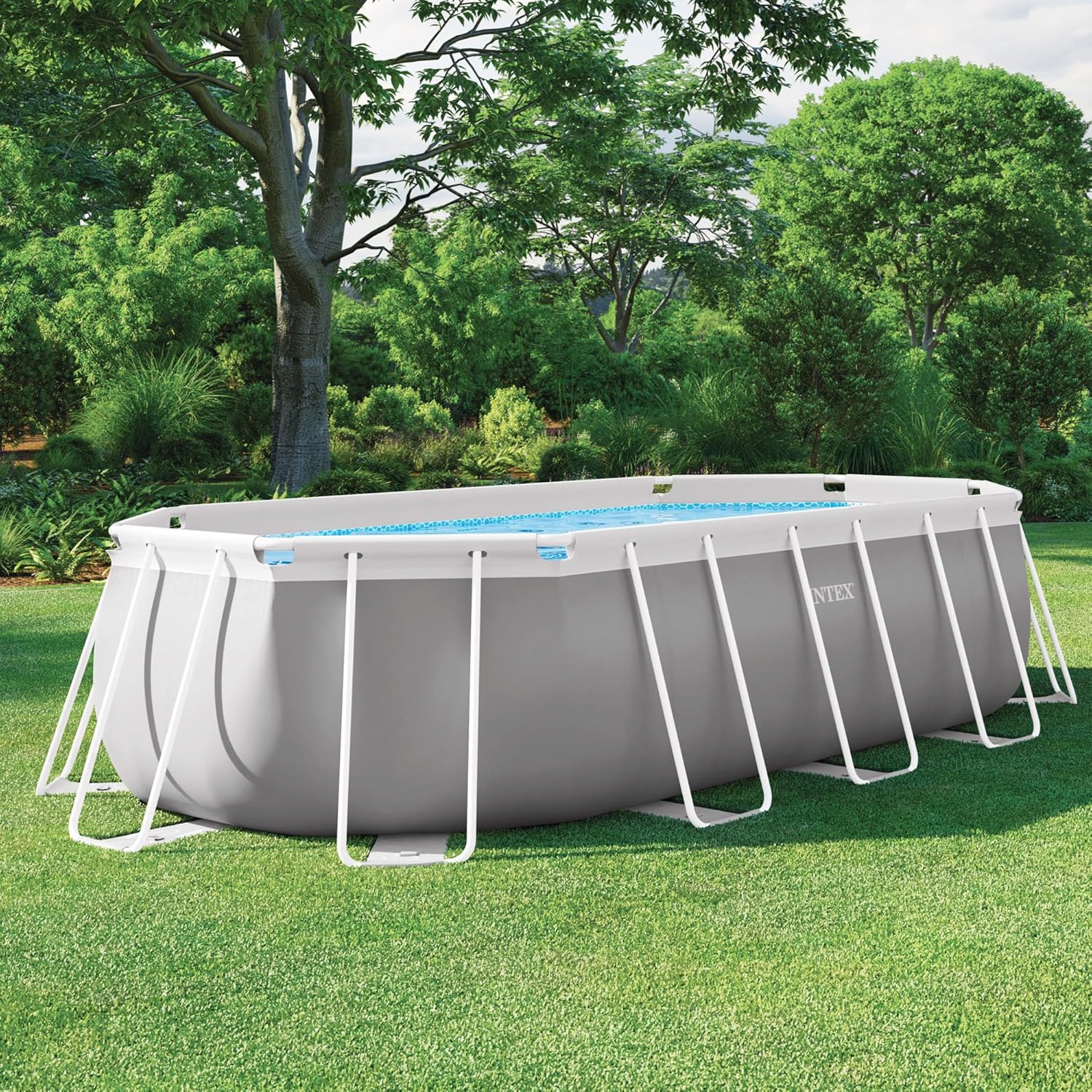 Intex 26796 Piscina Ovale, Grigio, 503 x 274 x 122 cm, 13365 L